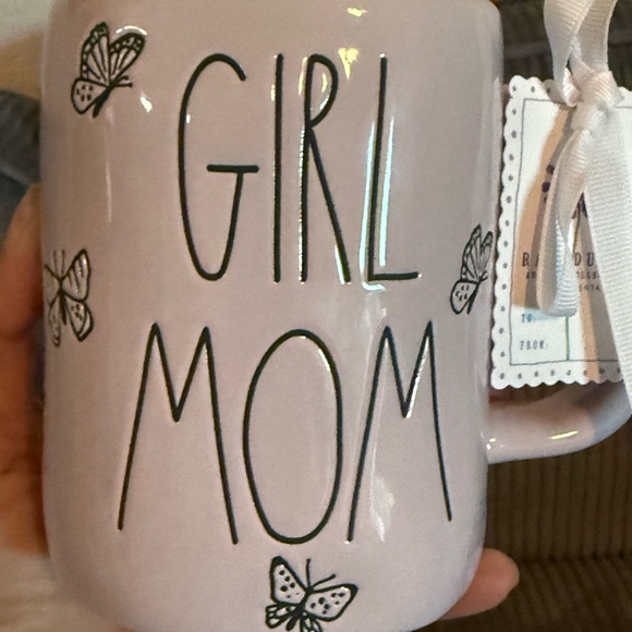 Rae Dunn Lilac "GIRL MOM" Ceramic Mug with Butterfly Detail - Picture 6 of 6